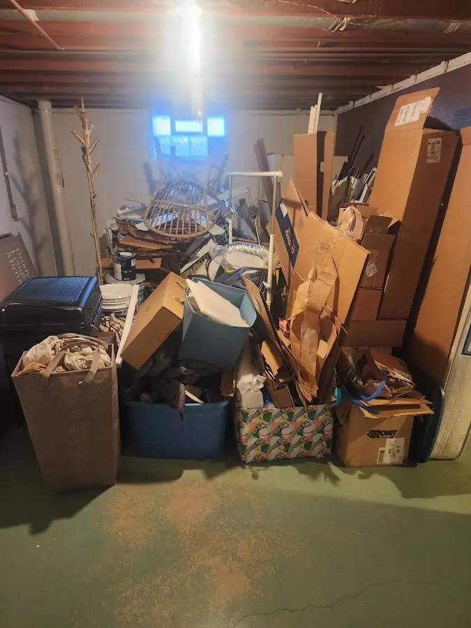 Roll-off dumpster container at job site for 15 Yard Dumpster Rental in Staunton